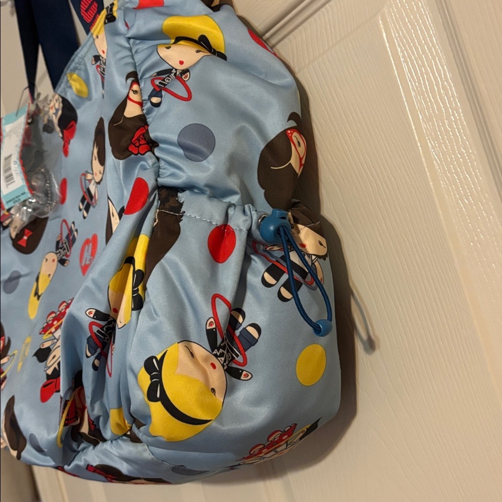 Harajuku Lovers LOLLIPOP 50s GIRLS blue Tote Bag Purse lightweight roomy - Picture 7 of 7